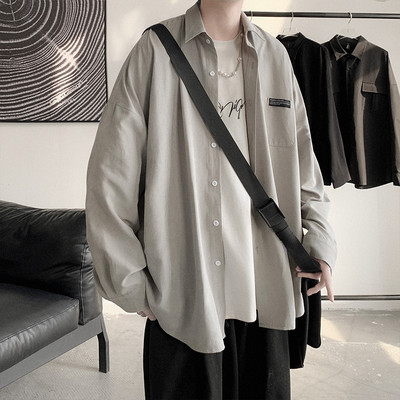 Alkalmi férfi ing klasszikus gallérral és zsebbel