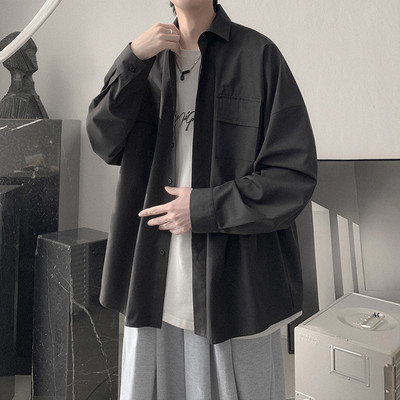 Lai meeste ühevärviline taskutega särk