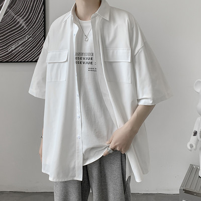 Lai meeste ühevärviline taskutega särk