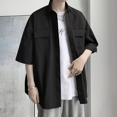 Lai meeste ühevärviline taskutega särk