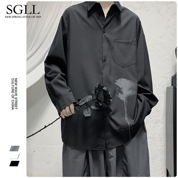 Férfi hosszú ujjú ing mintával