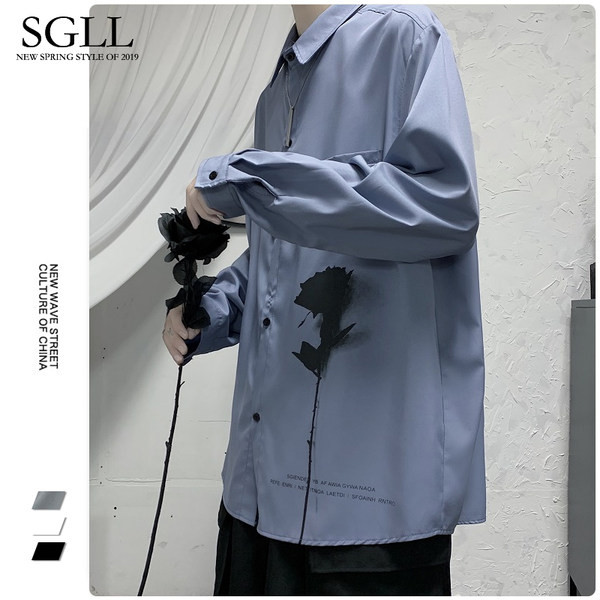 Férfi hosszú ujjú ing mintával