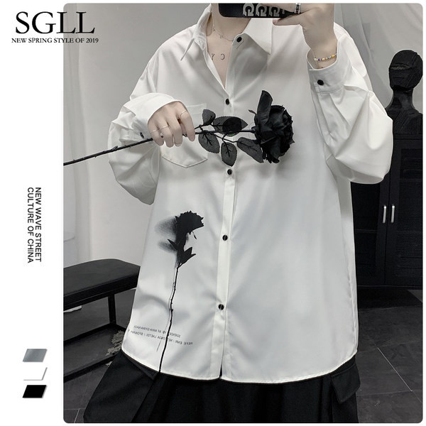 Férfi hosszú ujjú ing mintával