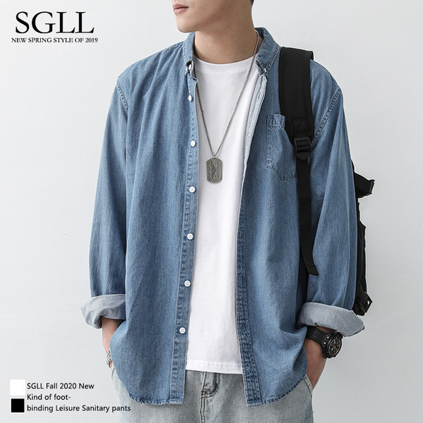 Uus mudel meeste teksasärk taskuga