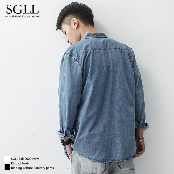 Uus mudel meeste teksasärk taskuga