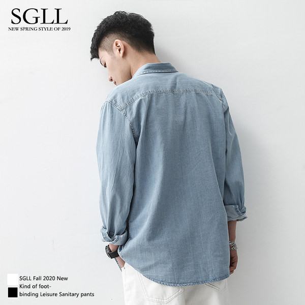 Uus mudel meeste teksasärk taskuga