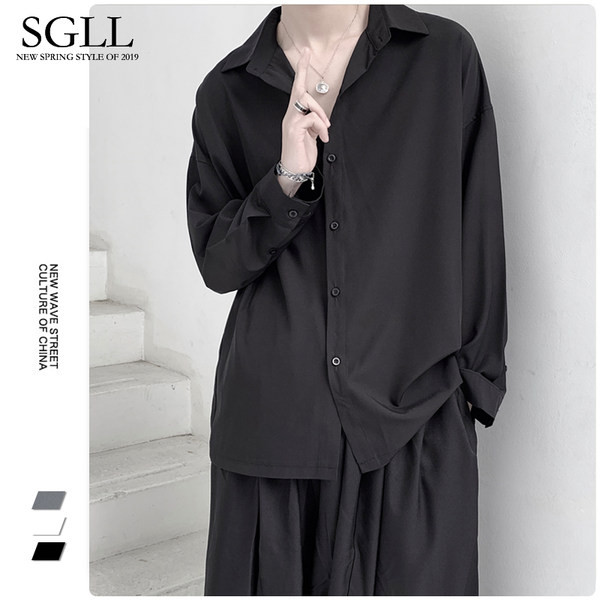 Széles férfi ing klasszikus gallérral - három színben