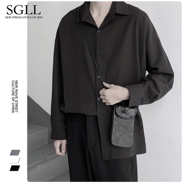 Széles férfi ing klasszikus gallérral - három színben