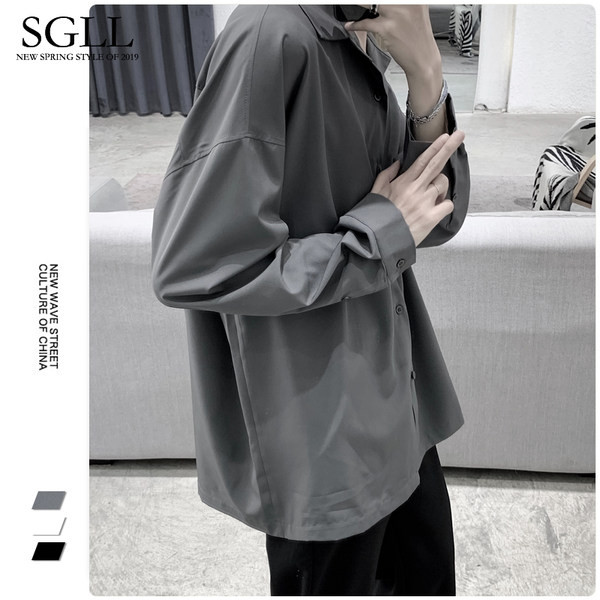 Széles férfi ing klasszikus gallérral - három színben