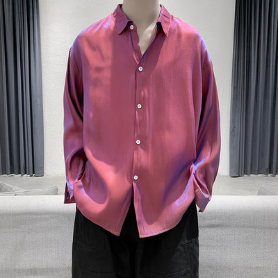 Νέο μοντέλο  ανδρικό μακρυμάνικο πουκάμισο σε χρώμα κυκλάμινο