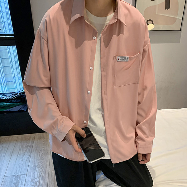 Vyriški marškinėliai laisvomis ilgomis rankovėmis