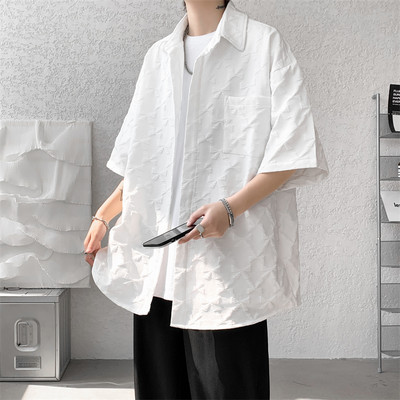 Vyriški laisvalaikio marškinėliai balti ir juodi su apykakle