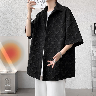 Vyriški laisvalaikio marškinėliai balti ir juodi su apykakle