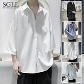 Μονόχρωμο ανδρικό πουκάμισο με κλασικό γιακά - πολλά χρώματα