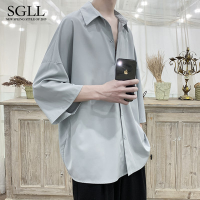 Μονόχρωμο ανδρικό πουκάμισο με κλασικό γιακά - πολλά χρώματα