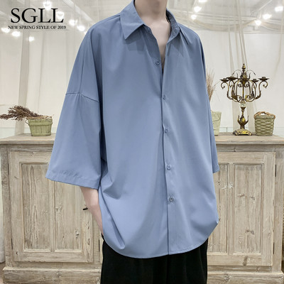 Μονόχρωμο ανδρικό πουκάμισο με κλασικό γιακά - πολλά χρώματα