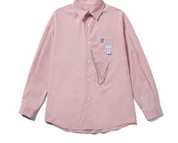 Meeste särk dekoratiivse hõbedase ketiga