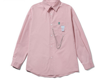 Ανδρικό μοντέρνο πουκάμισο με κλασικό γιακά και τσέπη