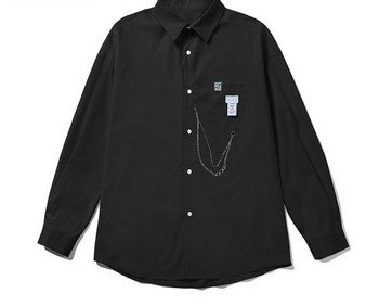 Ανδρικό μοντέρνο πουκάμισο με κλασικό γιακά και τσέπη