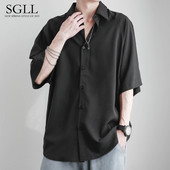 Klassikalise krae ja 3/4 varrukatega vabaaja meeste särk