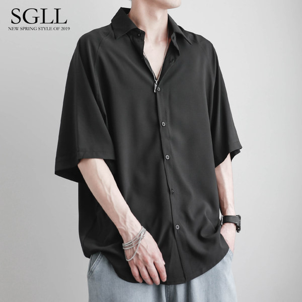 Klassikalise krae ja 3/4 varrukatega vabaaja meeste särk