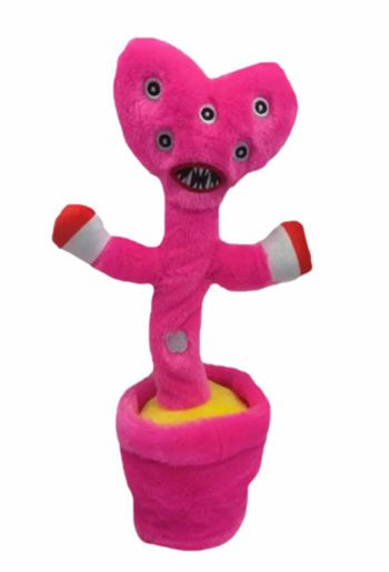 Играчка Huggy Wuggy, Пееща, Танцуваща, USB зареждане, Розов