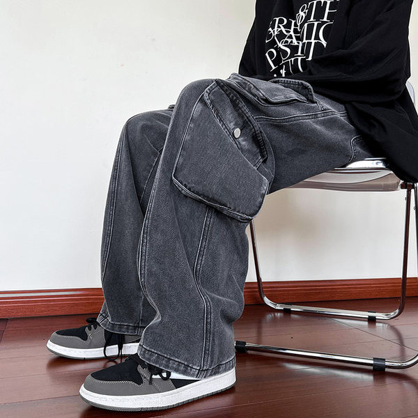 Naujo modelio vyriški džinsai su šoninėmis kišenėmis