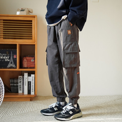 Ανδρικό τζιν με τσέπη και λάστιχο φαρδύ μοντέλο