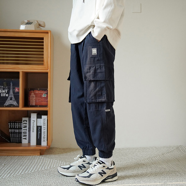 Ανδρικό τζιν με τσέπη και λάστιχο φαρδύ μοντέλο