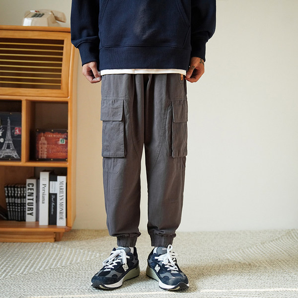 Ανδρικό τζιν με τσέπη και λάστιχο φαρδύ μοντέλο