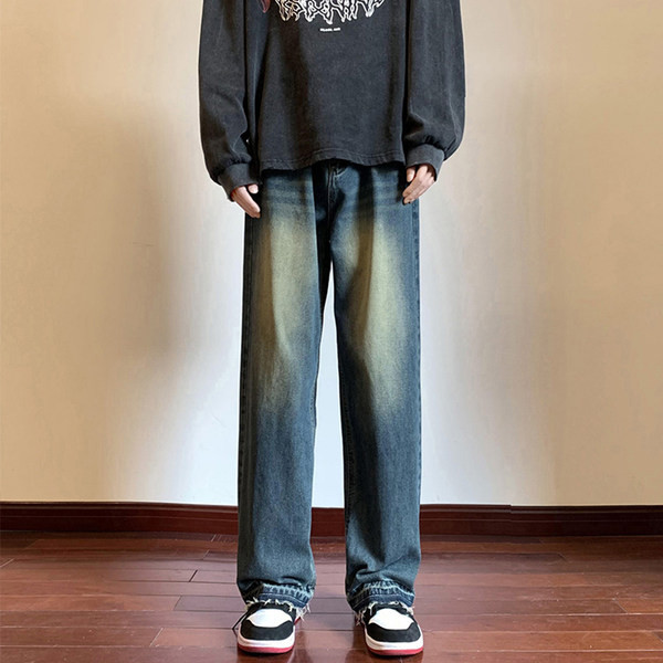 Ανδρικό ανοιξιάτικο τζιν ίσιο μοντέλο με τσέπη