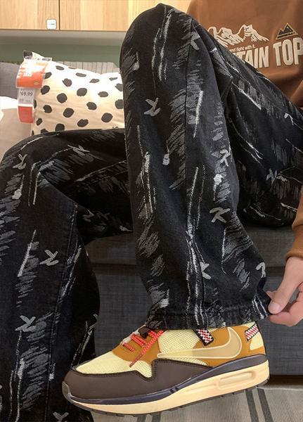 Rebitud mustriga pikad meeste vabaaja teksad