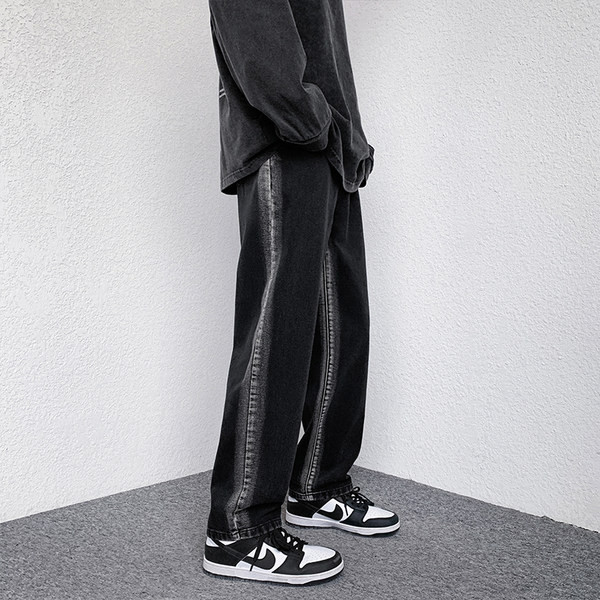 Alkalmi férfi farmer, fekete színben