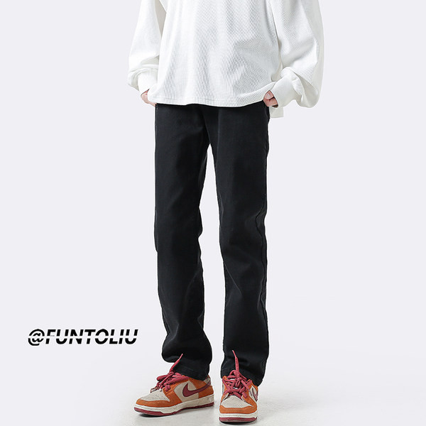 Ανδρικό casual τζιν σε μαύρο χρώμα