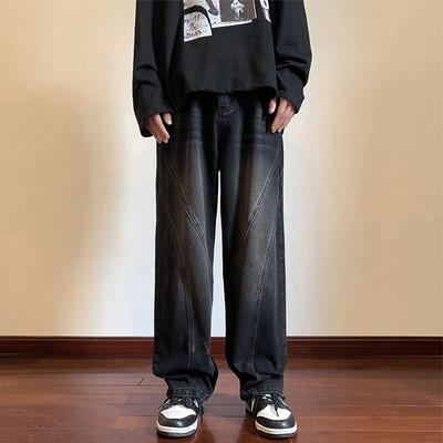 Ανδρικό τζιν σε τρίχρωμο φαρδύ μοντέλο