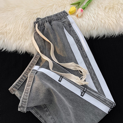 Kahes värvitoonis paeltega meeste vabaaja teksad