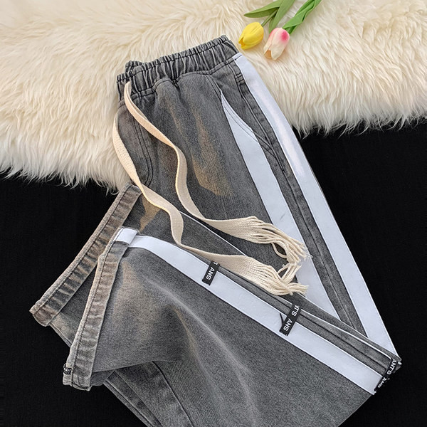 Kahes värvitoonis paeltega meeste vabaaja teksad