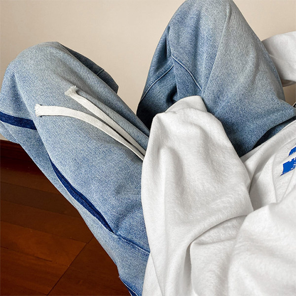 Ανδρικό Vintage τζιν με τσέπη και γραβάτες