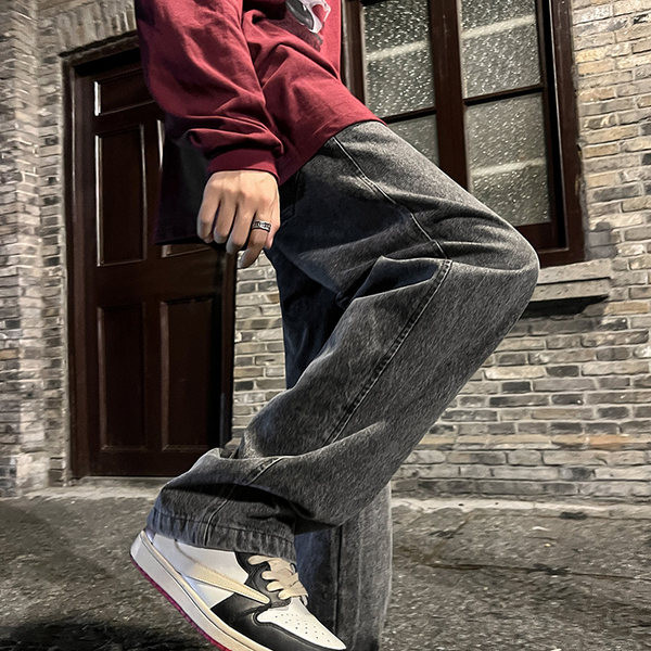 Sport férfi farmer két színben, fűzővel és zsebbel