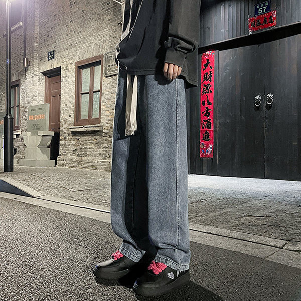 Sport férfi farmer két színben, fűzővel és zsebbel