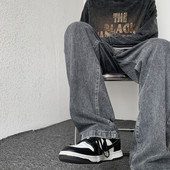 Vyriški džinsai plačiomis kojomis su kišenėmis