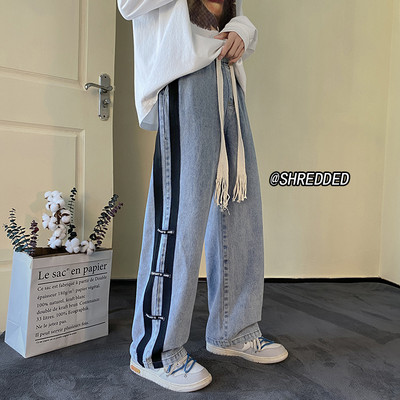 Ανδρικό τζιν με τσέπη και στρίφωμα