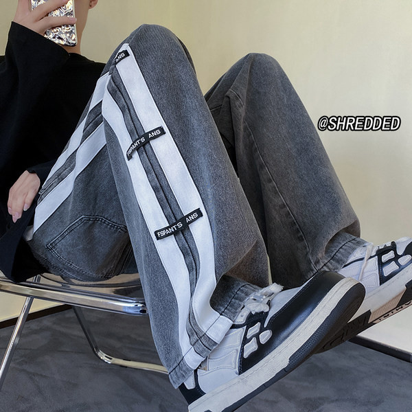 Ανδρικό τζιν με τσέπη και στρίφωμα