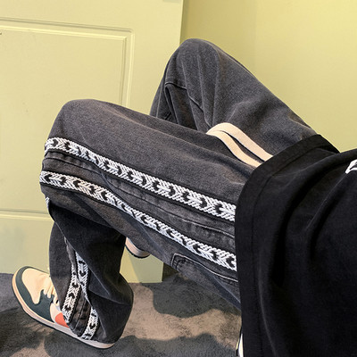 Madingi vyriški džinsai su raišteliais