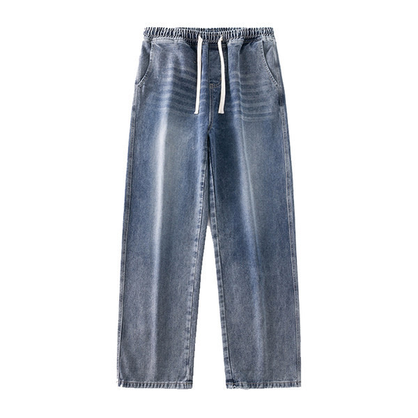 Meeste teksapükste lai paelte ja taskuga mudel