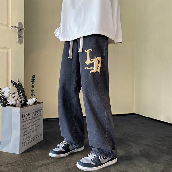 Kahes värvitoonis värvilise trükiga meeste teksad