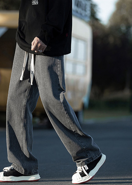 Meeste teksapükste puhas mudel paeltega heledas ja tumedas toonis