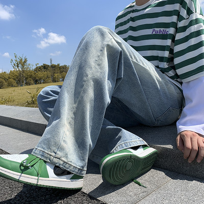 Ανδρικό τζιν casual σε τρία χρώματα