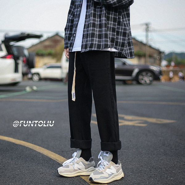 Ανδρικό casual τζιν με κορδόνια νέο μοντέλο