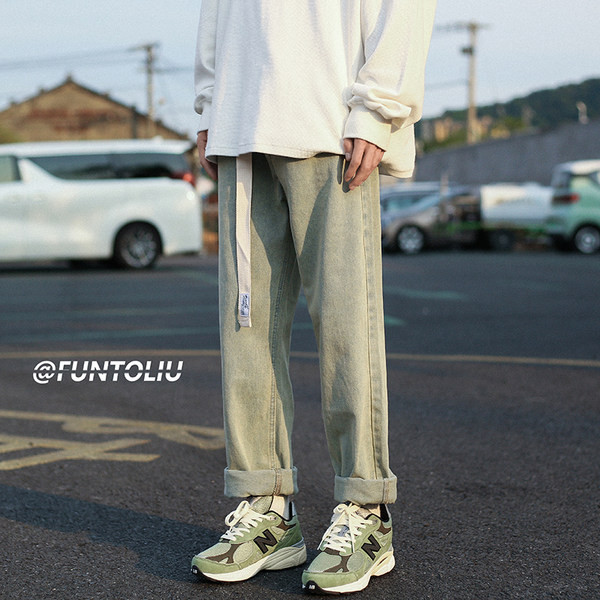 Ανδρικό casual τζιν με κορδόνια νέο μοντέλο